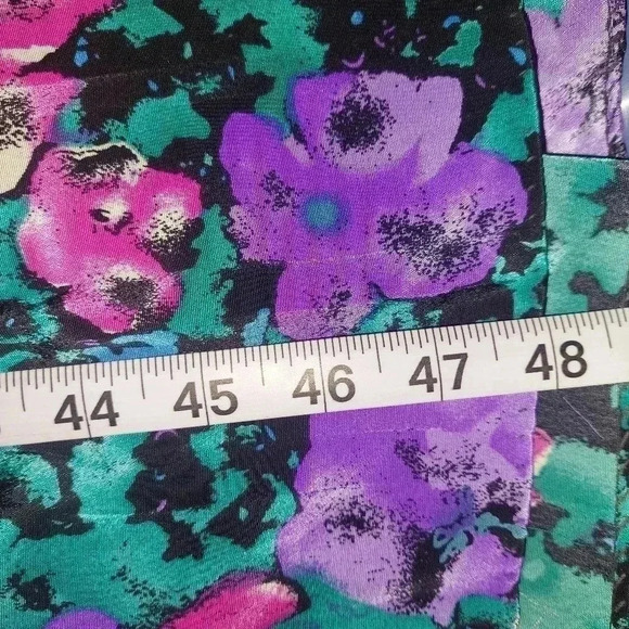 Vintage SHELLY MICHAELS Silky Floral Blouson Dress SZ 15/16 Beautiful!! - Picture 12 of 12